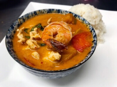 Pumpkin Curry Chicken & Prawns